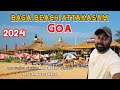 Goa  baga beach  2024  goa vlog  situation update  water sports kayaking shacks