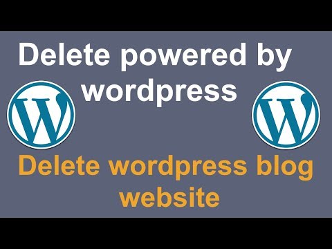 How to delete WordPress blog |website |2018