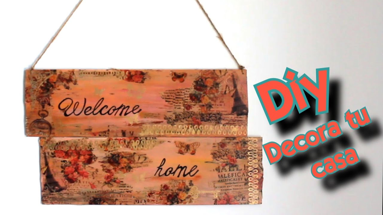 Decoupage tutorial, decoupage en madera, Home decor - YouTube