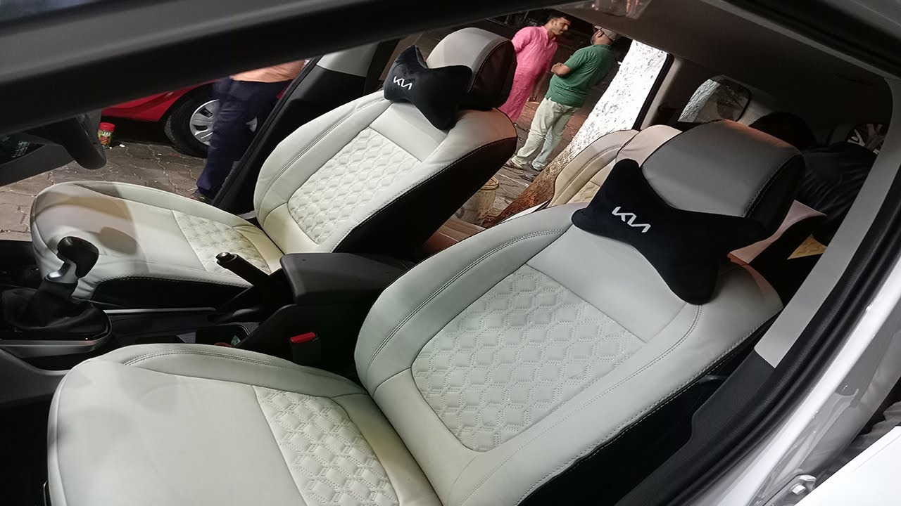 Kia Carens Seat Cover (Bucket Fit) (Trident Leather) (Grey Black