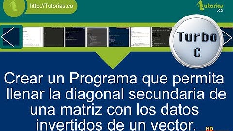 arrays – turbo C (diagonal secundaria datos invertidos)