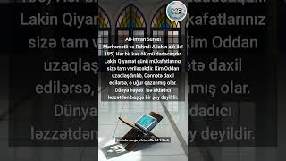 Ali-İmran Surəsi 185Ci Ayə