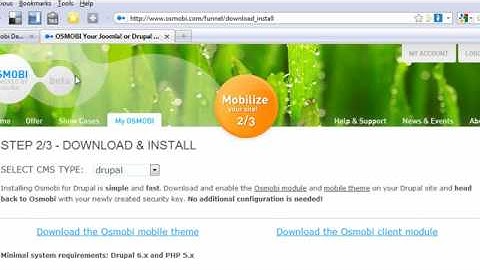 OSMOBI installation instructions for Drupal