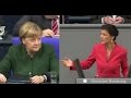 Sahra Wagenknecht rechnet mit wieder kandidierenden Kanzlerin ab! 11/2016