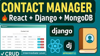 Contact Management App Demo – React Frontend + Django Backend | Full CRUD & Search