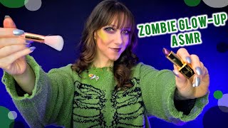 🧟‍♀️ASMR Zombie Glam Makeup💄 Whispered Roleplay | White Latex Gloves, Face Brushing & Compliments screenshot 3