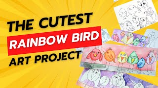 Color Wheel Bird Art Lesson (Great for Spring!)