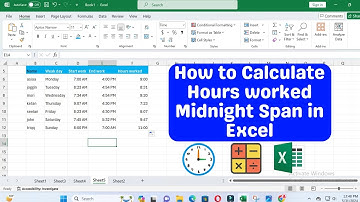 how to calculate hours worked midnight span | excel calculate hours between two times after midnight