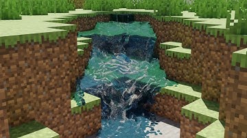 Minecraft water flow - Blender animation - Flip fluids simulation