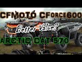 Best VALUE ATV CFMoto CForce 600 or Arctic Cat 570?