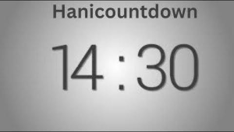 14 Minutes 30 seconds countdown Timer   Beep at the end   Simple Timer fourteen min thirty sec