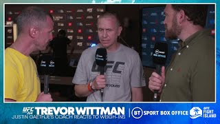 Justin Gaethje's coach Trevor Wittman reacts to Khabib weighing in and previews UFC 254 card