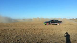 AU Falcon doing donuts in the outback