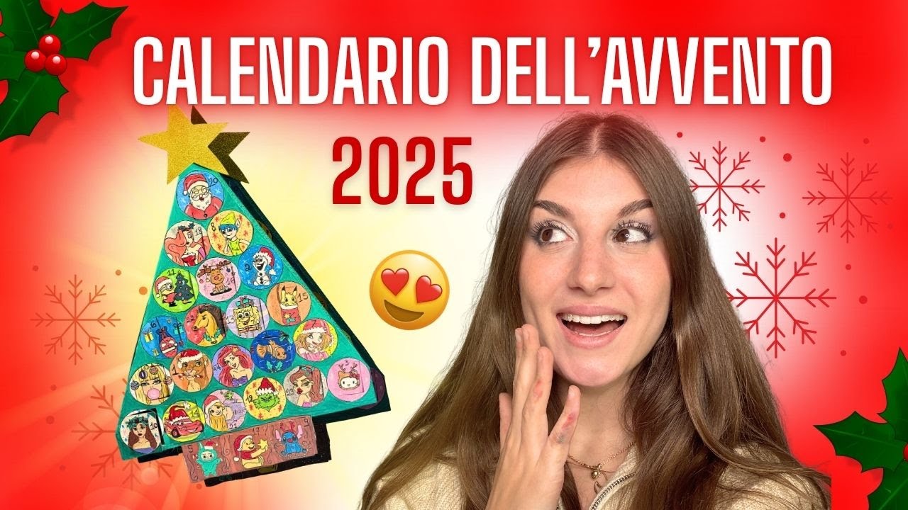 Un calendario dell'Avvento a forma di albero di Natale