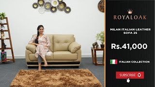 Royaloak |  Milan Italian Leather Sofa 2 Seater