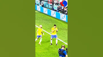 رقصة لاعبين البرازيل 