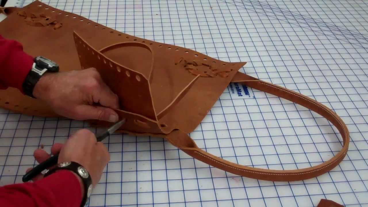 Making a leather carry all briefcase and or purse - YouTube