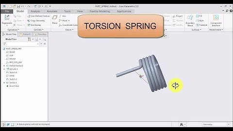 Torsion Spring in Cre O 3D model of spring