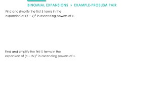 Binomial Expansions » 3.5 The Binomial Formula » Example (A-Level Maths)