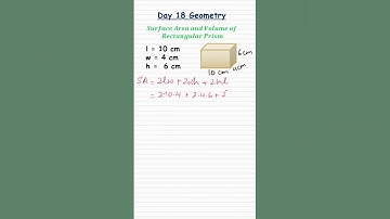 Day 18 - Surface Area and Volume of Rectangular Prism 📦#ged #cuboid #surfaceareasandvolumes