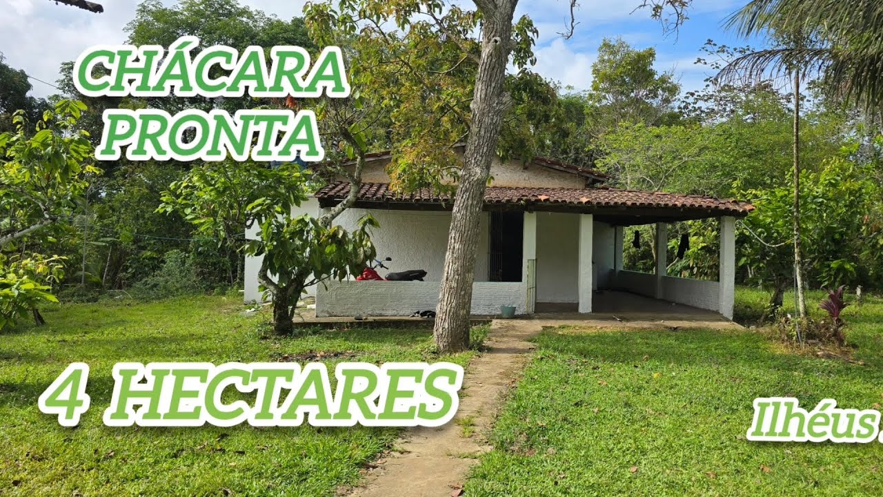 VENDIDA/CHÁCARA PRONTA DE 4 HECTARES ILHÉUS BA 220 MIL COM REPRESA  #sítiosavenda 