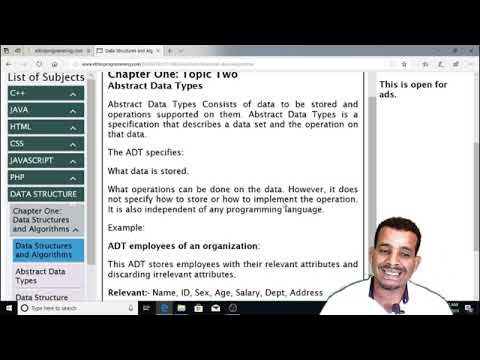 youtube-tips 2 Abstract Data Type Data structure Tutorial in Amharic ...