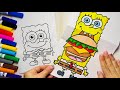 How to draw SpongeBob Folding Surprise