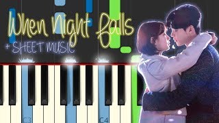 When Night Falls Piano Tutorial Eddy Kim While You Were Sleeping OST 당신이 잠든 사이에  긴 밤이 오면 Sheet Music