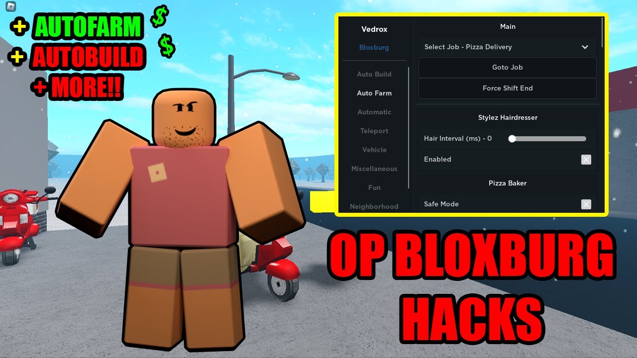 NEW + OP] ROBLOX, Bloxburg Script GUI Hack, Auto Build + Farm Money