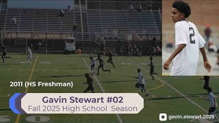 Gavin Stewart 2025 Fall High School Highlights