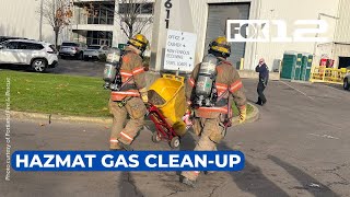 1 injured in hazardous gas release at Portland recycling facility