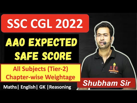 SSC CGL 2022 Tier-2 chapter-wise weightage & AAO Expected cutoff