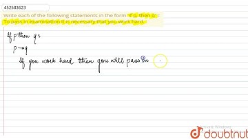 Write each of the following statements in the form \