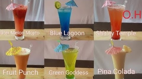 Mocktail quick and easy | Special non alcoholic drinks |   #pinacolada #fruitpunch  Om hotelier.