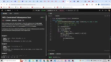 Leetcode 1425. Constrained Subsequence Sum (sorted list to monotonic queue)