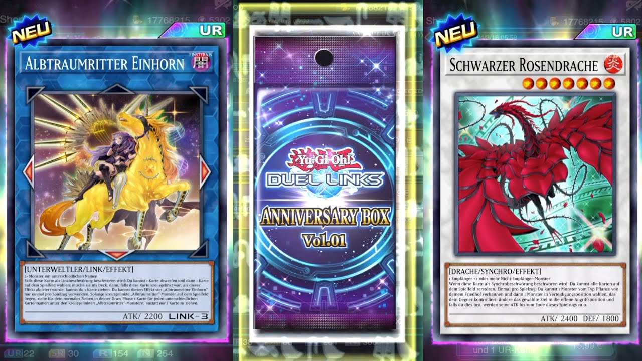 YuGiOh! Duel Links Anniversary Box Vol.01 Unboxing (03.02.2024