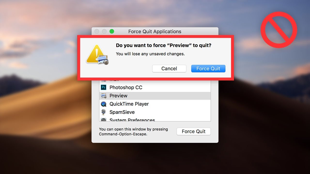 How to quit apps in mac