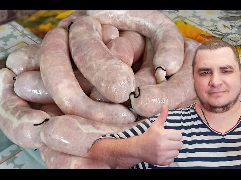 Домашняя колбаса в духовке , рецепт домашней колбасы.