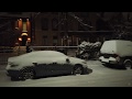 Toronto Post Snowstorm Morning Walk - A 6:30 AM Snow Covered And Nearly Deserted Downtown Core - 4K