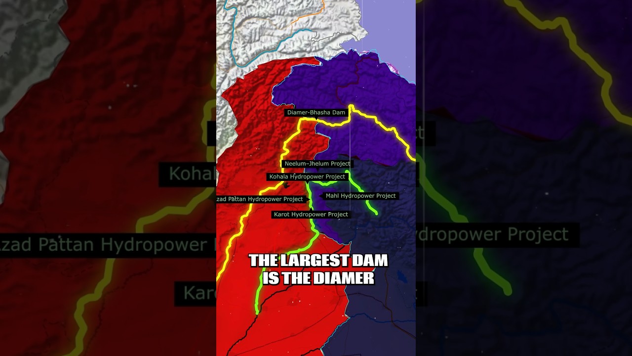 Dams being built in POK by China. 