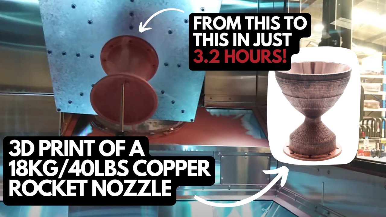 Large Copper Nozzle Printing on WarpSPEE3D machine