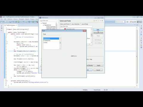 How to change Text Font in eclipse