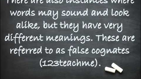 Learning Strategies Video - Use of Cognates