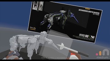 Ghetto Blaster Dog Mech // VR Sculpting WIP Teaser