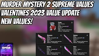 Supreme Values on X: Our Murder Mystery 2 value list has just