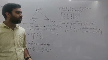 AREA OF TRIANGLE USING DETERMINANT|| COLLINEARITY OF POINTS|| EQUATION OF LINES USING DETERMINANT