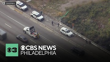 Police chase on I-95 in Philadelphia caught on camera, at least 3 arrested