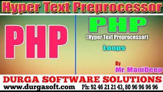 Web devlopment | PHP Loops  by Manideep