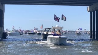 President Trump Supporters at New Jersey Shore Boat Parade to Honor Police & Veterans