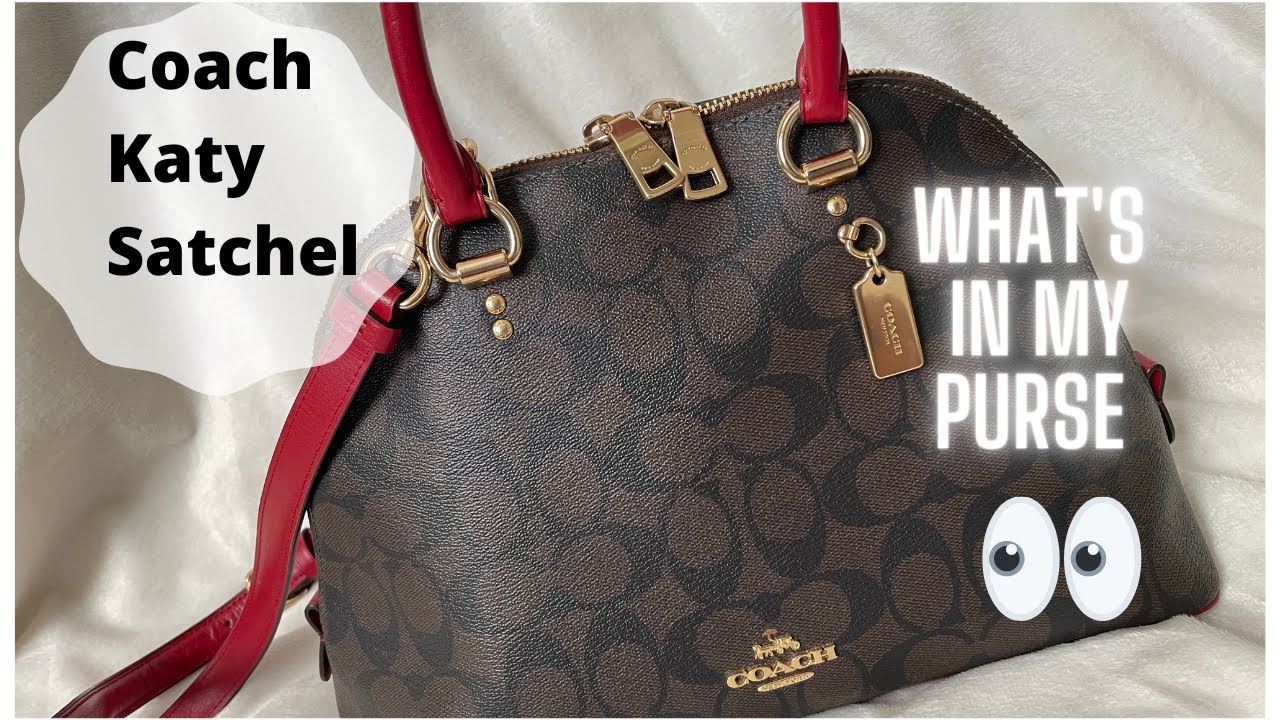 Katy satchel in signature canvas hotsell